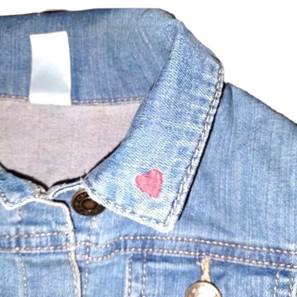 Carter's Light Wash Blue Denim Jean Jacket Girls‎ Size 4/5